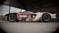 Size: 1280x720 | Tagged: safe, artist:skyline333, banned from derpibooru, deleted from derpibooru, derpibooru import, daring do, car, forza motorsport 4, le mans prototype, nissan, nissan r390