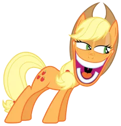 Size: 4827x4999 | Tagged: safe, artist:zutheskunk, banned from derpibooru, deleted from derpibooru, derpibooru import, applejack, .svg available, absurd resolution, creepy, hentai woody, meme, nightmare fuel, rapeface, vector, woody, woody face