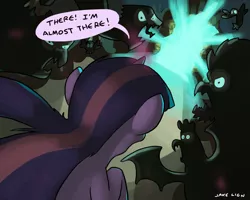 Size: 1000x800 | Tagged: safe, artist:docwario, banned from derpibooru, deleted from derpibooru, derpibooru import, part of a set, twilight sparkle, cockatrice, manticore, parasprite