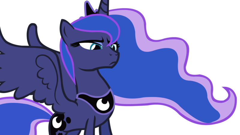 Size: 4400x2480 | Tagged: safe, artist:addie1k, banned from derpibooru, deleted from derpibooru, derpibooru import, princess luna, the crystal empire, luna is not amused, simple background, solo, transparent background, unamused, vector