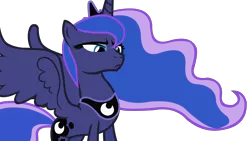 Size: 4400x2480 | Tagged: safe, artist:addie1k, banned from derpibooru, deleted from derpibooru, derpibooru import, princess luna, the crystal empire, luna is not amused, simple background, solo, transparent background, unamused, vector