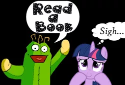Size: 844x578 | Tagged: safe, banned from derpibooru, deleted from derpibooru, derpibooru import, book, bookhorse, handy, husbando, puppet, read, read a book, reading, the tick, waifu