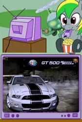 Size: 1142x1702 | Tagged: safe, banned from derpibooru, deleted from derpibooru, derpibooru import, oc, oc:wheely bopper, original species, car, exploitable meme, ford, lol, meme, obligatory pony, shelby mustang gt 500, tv meme