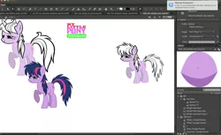 Size: 2816x1720 | Tagged: safe, banned from derpibooru, deleted from derpibooru, derpibooru import, twilight sparkle, leak, alternate hairstyle, concept art, logo, my little pony adventures, official art, punklight sparkle