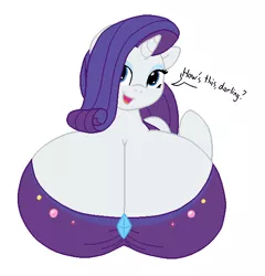 Size: 575x600 | Tagged: suggestive, artist:allrights, artist:speedbumpv-drop, banned from derpibooru, deleted from derpibooru, derpibooru import, rarity, anthro, arm hooves, big breasts, bra, breasts, busty rarity, clothes, diamond, female, front view, huge breasts, impossibly large breasts, nudity, solo, solo female, underwear