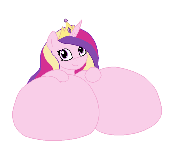 Size: 730x676 | Tagged: questionable, artist:allrights, artist:speedbumpv-drop, banned from derpibooru, deleted from derpibooru, derpibooru import, princess cadance, anthro, arm hooves, big breasts, blushing, breast rest, breasts, breasts on floor, busty princess cadance, featureless breasts, female, huge breasts, impossibly large breasts, looking at you, nudity, solo, solo female