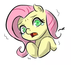 Size: 721x666 | Tagged: safe, artist:the-park, banned from derpibooru, deleted from derpibooru, derpibooru import, fluttershy, crying, reaction image, scared, shaking, shivering, sketch, solo, teary eyes