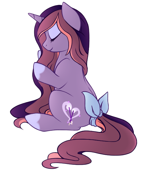 Size: 500x600 | Tagged: safe, artist:floofurr, banned from derpibooru, deleted from derpibooru, derpibooru import, oc, oc:lavender aroma, unofficial characters only, bow, comb, long hair, tail bow