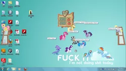 Size: 600x338 | Tagged: safe, banned from derpibooru, deleted from derpibooru, derpibooru import, applejack, derpy hooves, fluttershy, pinkie pie, trixie, zecora, desktop ponies, football, pixel art, sports, sprite, vulgar, wallpaper