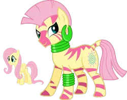 Size: 1024x808 | Tagged: safe, artist:absolutecactus, banned from derpibooru, color edit, deleted from derpibooru, derpibooru import, edit, fluttershy, zecora, colored, palette swap, recolor