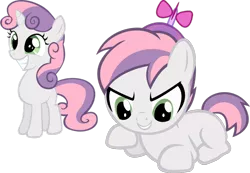 Size: 1024x707 | Tagged: safe, artist:absolutecactus, banned from derpibooru, deleted from derpibooru, derpibooru import, button mash, sweetie belle, palette swap, recolor