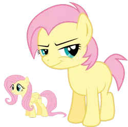 Size: 896x891 | Tagged: safe, artist:absolutecactus, banned from derpibooru, deleted from derpibooru, derpibooru import, babs seed, fluttershy, palette swap, recolor