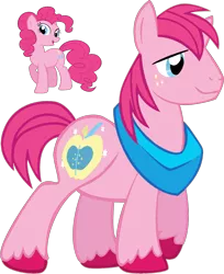 Size: 806x990 | Tagged: safe, artist:absolutecactus, banned from derpibooru, deleted from derpibooru, derpibooru import, big macintosh, pinkie pie, palette swap, recolor