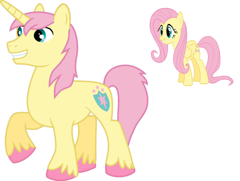 Size: 1024x774 | Tagged: safe, artist:absolutecactus, banned from derpibooru, deleted from derpibooru, derpibooru import, fluttershy, shining armor, palette swap, recolor