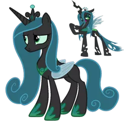 Size: 894x894 | Tagged: safe, artist:absolutecactus, banned from derpibooru, deleted from derpibooru, derpibooru import, princess cadance, queen chrysalis, palette swap, recolor