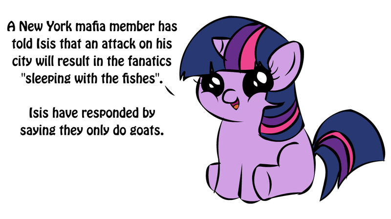 Size: 1194x668 | Tagged: safe, banned from derpibooru, deleted from derpibooru, derpibooru import, twilight sparkle, exploitable meme, female, filly, filly twilight sparkle, filly twilight telling an offensive joke, implied bestiality, isis, meme, obligatory pony, vulgar, younger