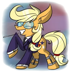 Size: 894x894 | Tagged: safe, artist:daisy-dictator, banned from derpibooru, deleted from derpibooru, derpibooru import, applejack, cigarette, cigarette holder, fdr, franklin d. roosevelt, smoking, solo