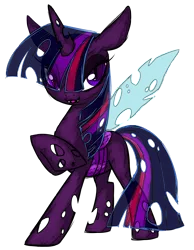 Size: 3868x4992 | Tagged: safe, artist:sakuyamon, banned from derpibooru, deleted from derpibooru, derpibooru import, twilight sparkle, changeling, absurd resolution, changelingified, species swap