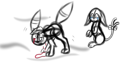 Size: 425x218 | Tagged: semi-grimdark, artist:askhypnoswirl, banned from derpibooru, deleted from derpibooru, derpibooru import, oc, oc:maraco arco, umbreon, blood, crying, pokémon, shaking, stab, wind