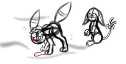 Size: 425x218 | Tagged: semi-grimdark, artist:askhypnoswirl, banned from derpibooru, deleted from derpibooru, derpibooru import, oc, oc:maraco arco, umbreon, blood, crying, pokémon, shaking, stab, wind