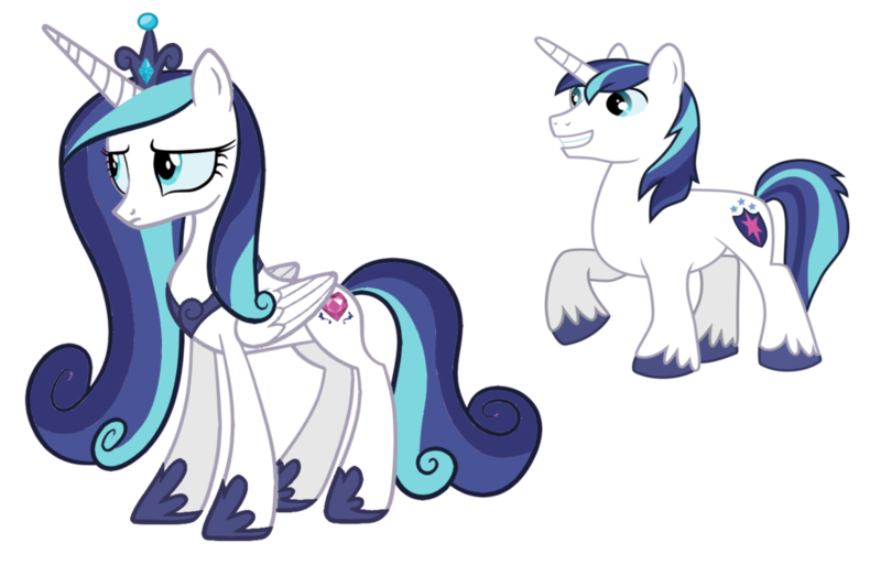 Size: 1024x657 | Tagged: safe, artist:absolutecactus, banned from derpibooru, deleted from derpibooru, derpibooru import, edit, princess cadance, shining armor, palette swap, recolor