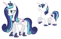 Size: 1024x657 | Tagged: safe, artist:absolutecactus, banned from derpibooru, deleted from derpibooru, derpibooru import, edit, princess cadance, shining armor, palette swap, recolor