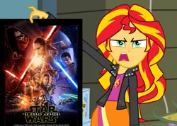 Size: 1009x720 | Tagged: safe, banned from derpibooru, deleted from derpibooru, derpibooru import, screencap, sunset shimmer, equestria girls, exploitable meme, meme, solo, star wars, star wars: the force awakens, sunset is disgusted