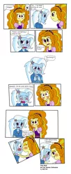 Size: 1024x2507 | Tagged: safe, artist:resotii, banned from derpibooru, deleted from derpibooru, derpibooru import, adagio dazzle, trixie, equestria girls, blushing, comic, female, kissing, lesbian, shipping, triagio