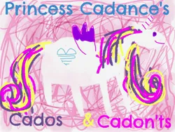 Size: 2048x1536 | Tagged: safe, artist:super trampoline, banned from derpibooru, deleted from derpibooru, derpibooru import, princess cadance, 1000 hours in ms paint, fimfiction, poorly drawn encouragement ponies, princess cadance's cados & cadon'ts, review, tumblr, tumblr comic