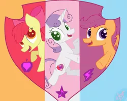 Size: 2500x2000 | Tagged: safe, artist:gabby-skies, banned from derpibooru, deleted from derpibooru, derpibooru import, apple bloom, scootaloo, sweetie belle, cutie mark, cutie mark crusaders, open mouth, the cmc's cutie marks