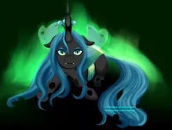 Size: 1024x768 | Tagged: safe, artist:astralanomaly, banned from derpibooru, deleted from derpibooru, derpibooru import, queen chrysalis, cute, looking at you, smiling, solo