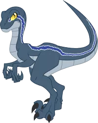 Size: 6002x7497 | Tagged: safe, artist:shootingstarajm, banned from derpibooru, deleted from derpibooru, derpibooru import, dinosaur, velociraptor, absurd resolution, blue, crossover, jurassic world, solo