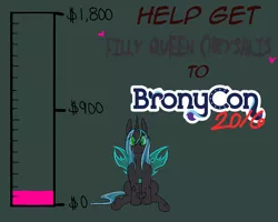 Size: 1000x800 | Tagged: safe, artist:ryuredwings, banned from derpibooru, deleted from derpibooru, derpibooru import, queen chrysalis, bronycon, female, filly, filly queen chrysalis, fundraiser, younger
