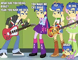 Size: 1000x770 | Tagged: safe, banned from derpibooru, deleted from derpibooru, derpibooru import, flash sentry, twilight sparkle, equestria girls, big bad brad, exploitable meme, low quality, meme, waifu thief