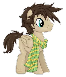 Size: 378x445 | Tagged: safe, artist:diego-brandosaur, artist:selenaede, banned from derpibooru, deleted from derpibooru, derpibooru import, ponified, pony, base used, battle tendency, clothes, jojo's bizarre adventure, joseph joestar, scarf, solo