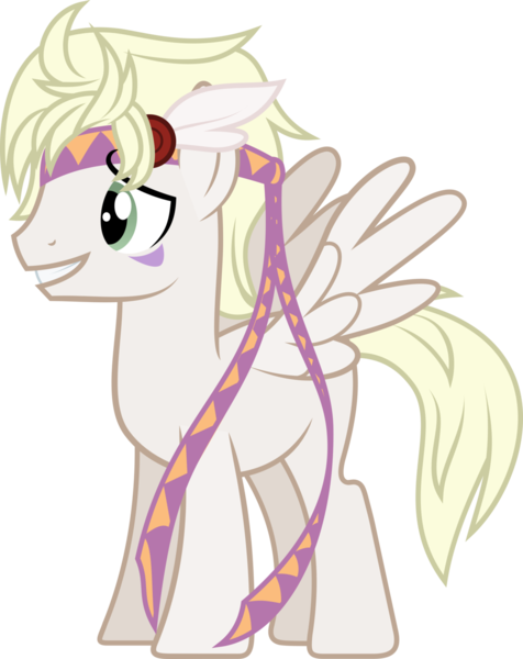 Size: 1024x1291 | Tagged: safe, artist:diego-brandosaur, banned from derpibooru, deleted from derpibooru, derpibooru import, ponified, pony, battle tendency, blank flank, caesar zeppeli, clothes, headband, jojo's bizarre adventure, missing cutie mark, solo