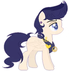 Size: 420x435 | Tagged: safe, artist:diego-brandosaur, banned from derpibooru, deleted from derpibooru, derpibooru import, ponified, pony, diamond is unbreakable, jewelry, jojo's bizarre adventure, josuke higashikata, pompadour, regalia