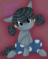 Size: 400x490 | Tagged: safe, banned from derpibooru, deleted from derpibooru, derpibooru import, smarty pants, brought to life, pigtails