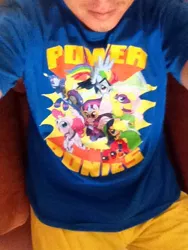 Size: 480x640 | Tagged: safe, banned from derpibooru, deleted from derpibooru, derpibooru import, photographer:mr.sparkle, applejack, fluttershy, pinkie pie, rainbow dash, rarity, twilight sparkle, human, clothes, irl, irl human, mane six, photo, power ponies, shirt, solo