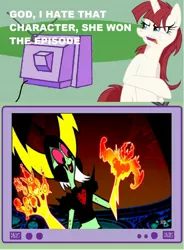 Size: 1240x1688 | Tagged: safe, banned from derpibooru, deleted from derpibooru, derpibooru import, disney, exploitable meme, lauren faust, lord dominator, meme, mouthpiece, obligatory pony, tv meme, wander over yonder