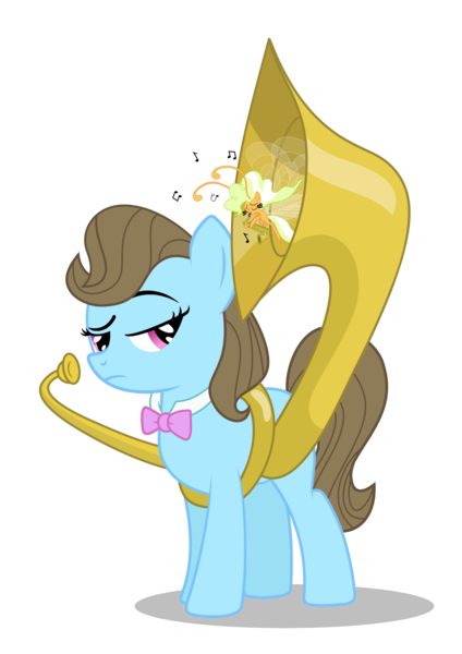Size: 3307x4677 | Tagged: safe, artist:chebut, banned from derpibooru, deleted from derpibooru, derpibooru import, beauty brass, breezie, absurd resolution, eyes closed, flash puppet, inkscape, musical instrument, music notes, necktie, playing, raised eyebrow, simple background, solo, sousaphone, transparent background, vector
