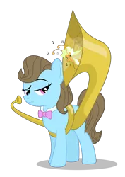 Size: 3307x4677 | Tagged: safe, artist:chebut, banned from derpibooru, deleted from derpibooru, derpibooru import, beauty brass, breezie, absurd resolution, eyes closed, flash puppet, inkscape, musical instrument, music notes, necktie, playing, raised eyebrow, simple background, solo, sousaphone, transparent background, vector