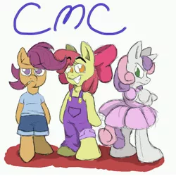 Size: 4800x4800 | Tagged: safe, artist:dizzy d, banned from derpibooru, deleted from derpibooru, derpibooru import, apple bloom, scootaloo, sweetie belle, anthro, cigarette, clothespin, cutie mark crusaders, smokerloo
