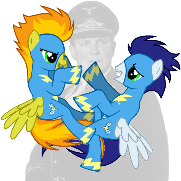 Size: 600x600 | Tagged: safe, artist:nathelink, banned from derpibooru, deleted from derpibooru, derpibooru import, soarin', spitfire, female, male, shipping, soarinfire, straight