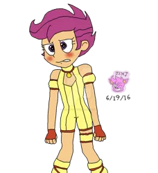 Size: 853x937 | Tagged: safe, artist:resotii, banned from derpibooru, deleted from derpibooru, derpibooru import, scootaloo, equestria girls, blushing, pudding fong, tokyo mew mew, watermark