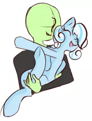 Size: 286x374 | Tagged: safe, artist:fluffleduckle, banned from derpibooru, deleted from derpibooru, derpibooru import, oc, oc:anon, oc:snowdrop, unofficial characters only, human, pony, 4chan, holding a pony