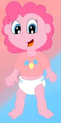 Size: 1400x2800 | Tagged: safe, artist:ced75, banned from derpibooru, deleted from derpibooru, derpibooru import, pinkie pie, equestria girls, baby, barefoot, diaper, feet