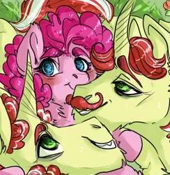Size: 3168x3240 | Tagged: dead source, safe, artist:dingobreath, banned from derpibooru, deleted from derpibooru, derpibooru import, flam, flim, pinkie pie, female, flampie, flimpie, image, male, png, polyamory, shipping, straight, trio