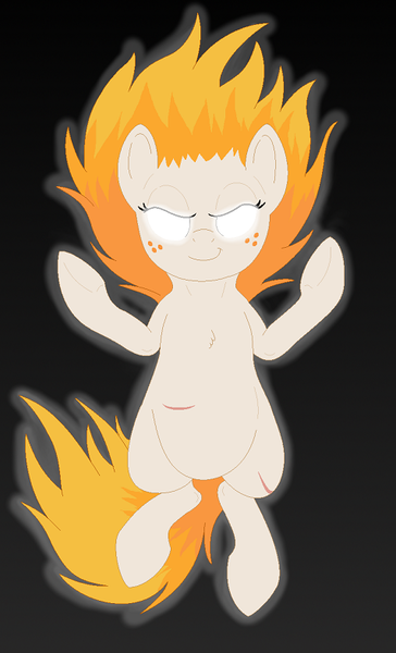 Size: 476x785 | Tagged: safe, artist:thegamblehorse, banned from derpibooru, deleted from derpibooru, derpibooru import, oc, oc:possumface, unofficial characters only, glowing eyes, mane of fire