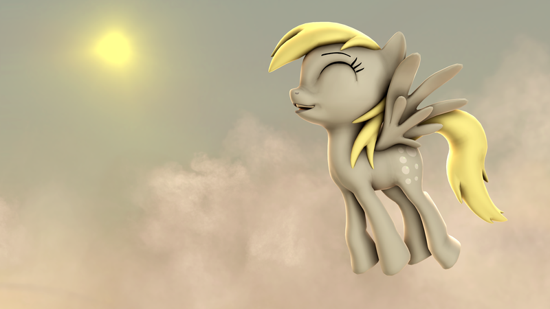 Size: 4096x2304 | Tagged: safe, artist:xppp1n, banned from derpibooru, deleted from derpibooru, derpibooru import, derpy hooves, pegasus, pony, 3d, cloud, female, flying, mare, solo, source filmmaker